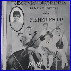 1924 Lloyd Loar Gibsonian Orchestra Concert Poster Gibson F-5 K-5 H-4 Rare