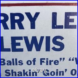 1957 Jerry Lee Lewis Chuck Berry Little Richard Bill Haley Fats Concert Poster