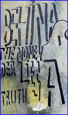 1960's Vintage PSYCHEDELIC GRAFFITI ART London Rock Concert BEA TRIDENT Poster