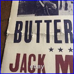 1960s Rider College Concert Poster Butterflies Young Rascals Jack Malon Original