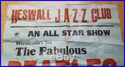 1962 THE BEATLES original concert poster (Heswall Jazz Club) John Lennon