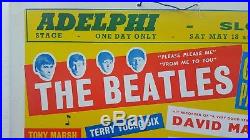 1963 THE BEATLES original 10 x 13 concert poster (Adelphi, Slough) John Lennon