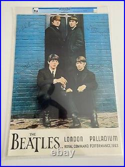 1964 The Beatles at London Palladium Concert Poster CGC 9.6 Low Pop