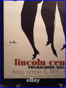 1965 The SUPREMES Lincoln Center Philharmonic NYC Concert Poster JOE EULA