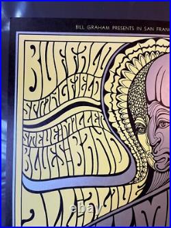 1967 BG-61 Buffalo Springfield Concert Poster Bill Graham Wes Wilson