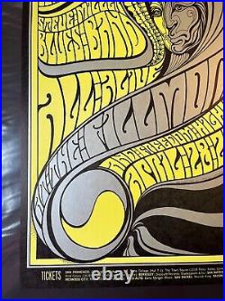 1967 BG-61 Buffalo Springfield Concert Poster Bill Graham Wes Wilson