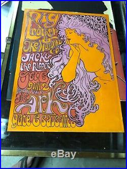 1967 Big Brother and the Holding Co Janis Joplin Psychedelic Concert Poster Vtg