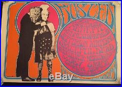 1967 Grateful Dead BUSTED! Concert Poster Airplane, Moby Grape Fillmore