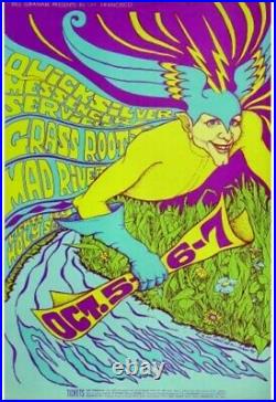 1967 QUICKSILVER MESSENGER SERVICE BG-87-OP-1 BONNIE MACLEAN Concert Poster NM+