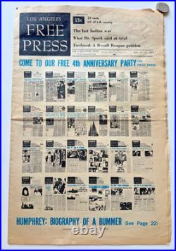 1968 LOS ANGELES FREE PRESS with Janis Joplin CONCERT POSTER AD Grateful Dead &