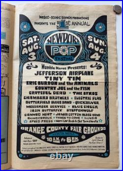 1968 LOS ANGELES FREE PRESS with Janis Joplin CONCERT POSTER AD Grateful Dead &