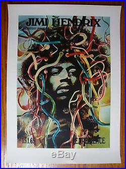 1969 Aor 3.185 Jimi Hendrix Concert Poster 202/500 Signed By Kieser Bg Fd