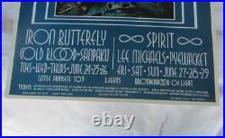 1969 Fillmore West Concert Poster BG-179 Iron Butterfly Spirit Bill Graham RARE
