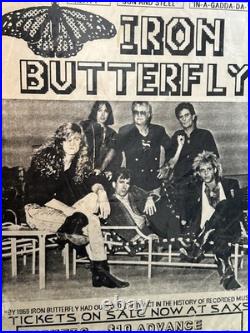 1969 IRON BUTTERFLY Rock & Roll Concert Flyer/Poster