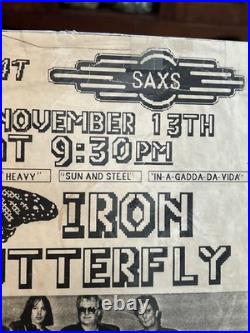 1969 IRON BUTTERFLY Rock & Roll Concert Flyer/Poster