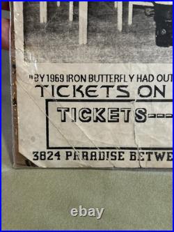 1969 IRON BUTTERFLY Rock & Roll Concert Flyer/Poster