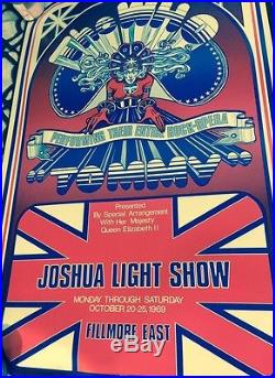 1969 Original Bill Graham No. 10 The Who Tommy Fillmore East NY Concert Poster
