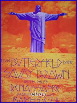 1970 Butterfield Blues Band Bill Graham Fillmore Concert Poster Bg 221 Singer