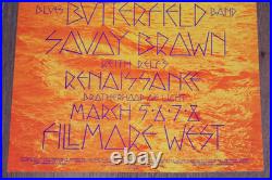 1970 Butterfield Blues Band Bill Graham Fillmore Concert Poster Bg 221 Singer