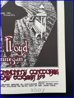 1971 Pink Floyd San Diego Community Concourse Concert Poster Original