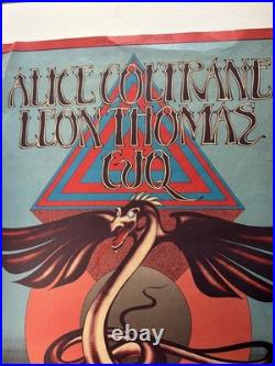 1972 Alice Coltrane Ann Arbor Concert Poster SIGNED Gary Grimshaw Back Verso AOR