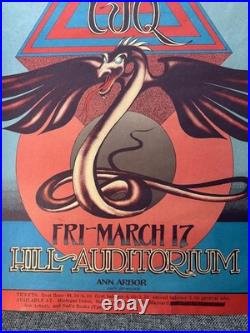 1972 Alice Coltrane Ann Arbor Concert Poster SIGNED Gary Grimshaw Back Verso AOR