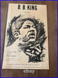1973 B. B. King Concert Poster ECU Minges Coliseum Greenville NC Original 14x22