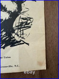 1973 B. B. King Concert Poster ECU Minges Coliseum Greenville NC Original 14x22
