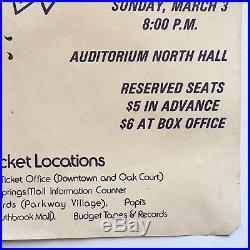 1974 Lynyrd Skynyrd Memphis Concert Poster Rock Handbill Rare