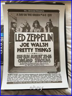 1975 Led Zeppelin Oakland Concert Poster Randy Tuten signed Original