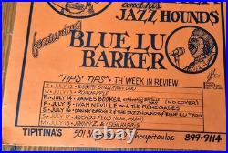1977 DANNY BARKER JAMES BOOKER IVAN NEVILLE Original TIPITINA'S Concert POSTER