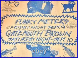 1977 Funky Meters & Clarence Gatemouth Brown Tipitina's Concert Poster