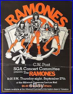 1979 The Ramones C. W. Post College Original Punk Concert Poster