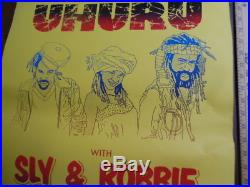 1982 BLACK URUHU SLY & ROBBIE Reggae Concert Poster St Louis MO Vintage ORIGINAL