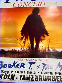 1993 Neil Young Concert German Tour Poster In Koln Tanzbrunnen With Booker T