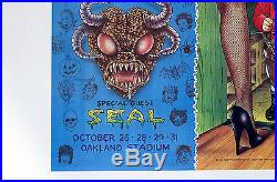 1994 The Rolling Stones Seal Oakland Coliseum BGP100 Concert Poster Proof