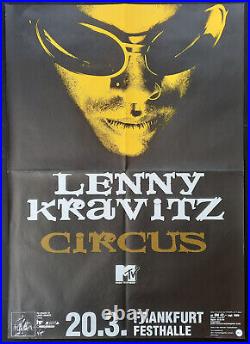 +++ 1995 LENNY KRAVITZ Concert Poster Frankfurt Germany 1st print SUBWAY POSTER
