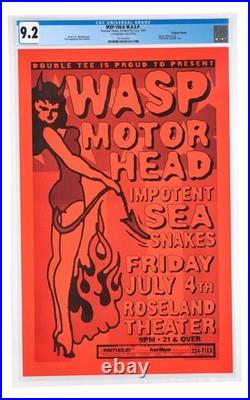 1997 W. A. S. P. Roseland Theater Original Concert Poster 11x17 CGC 9.2 Graded