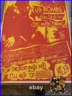 1998 US BOMBS-Swingin' Utters CONCERT POSTER-Frank Kozik LE Of 100-Signed