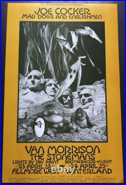 1st Printing BG229 Joe Cocker & Van Morrison Concert Poster AOR FD