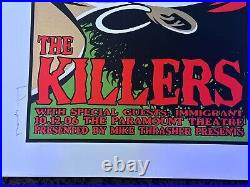 2006 The Killers Seattle Paramount Concert Poster Justin Hampton Signed #35/150