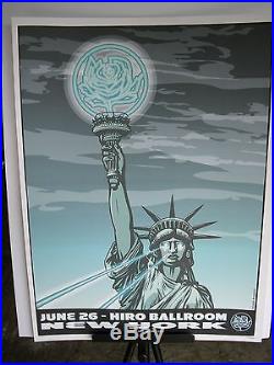 2007 Ryan Adams New York NY Hiro Ballroom Statue Liberty Concert Poster June 26