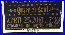 2010 Aretha Franklin Concert Ryman Auditorium Nashville Hatch Queen Soul Poster