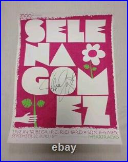 2010 Autographed Selena Gomez Concert Poster Live In Tribeca NY 24X18