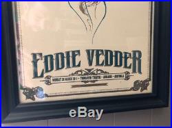 2011 Eddie Vedder Pearl Jam Archival Framed Concert Poster Australia Ken Taylor