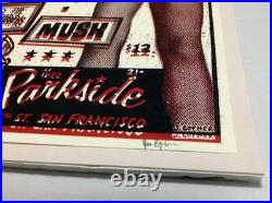 2012 Tav Falco & Panther Burns Concert Poster San Francisco Ca. Thee Parkside