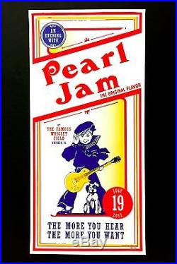 2013 Pearl Jam Chicago/Wrigley Field Silkscreen Concert Poster Shuss Mint