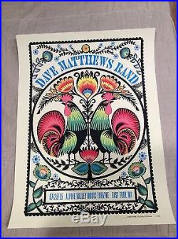 2015 Dave Matthews Band Alpine Concert Poster 7/25 East Troy Dmb