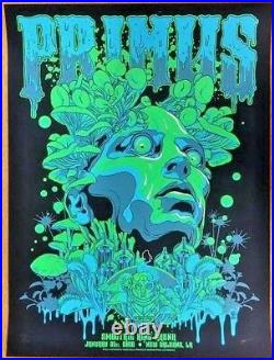2016 Primus New Orleans Mushroom Head Concert Poster #/200 1/31 Vance Kelly S/n