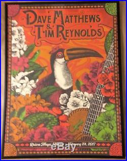 2017 Dave Matthews Tim Reynolds N2 Riviera Maya Concert Poster 2/24 #/660 Mexico